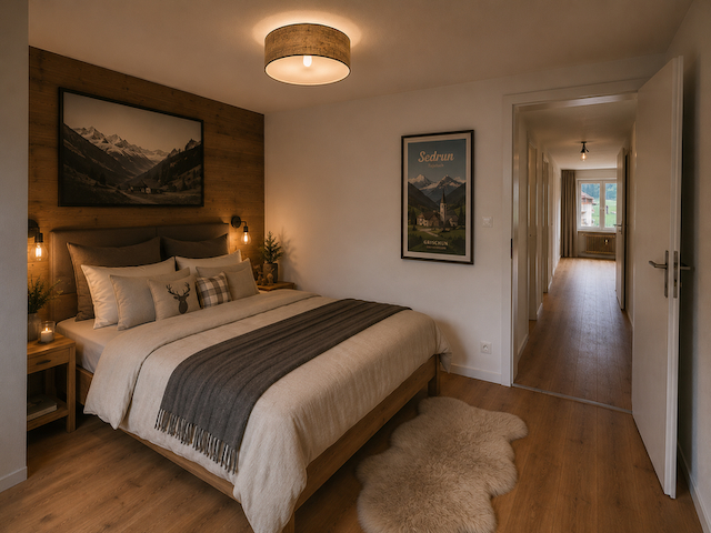 Virtuell eingerichtetes Schlafzimmer